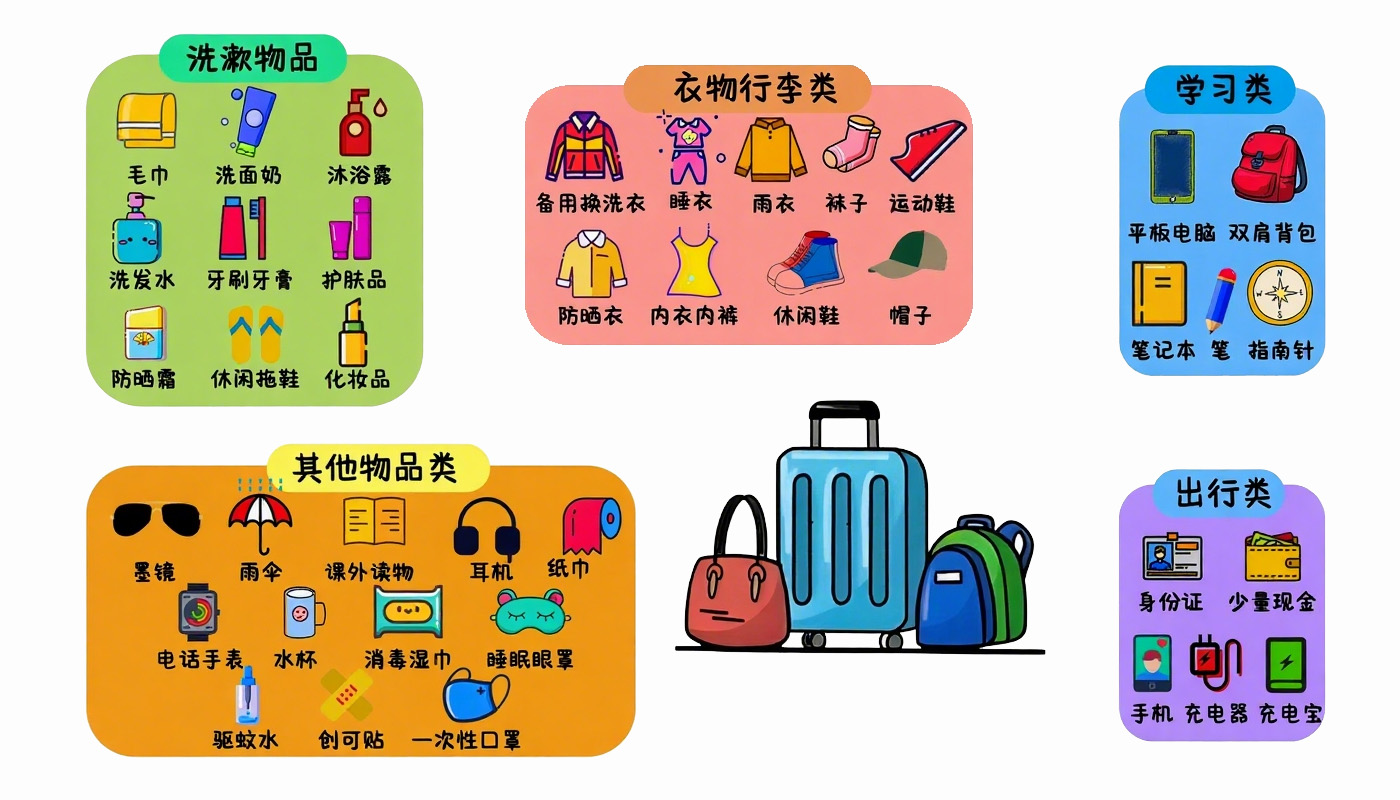 旅游必带物品1